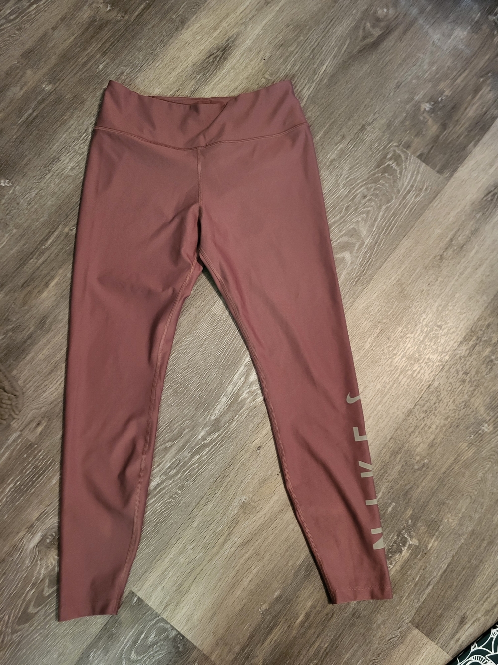 Nike Dri-Fit Leggings Womens Medium Spellout Logo Activewear